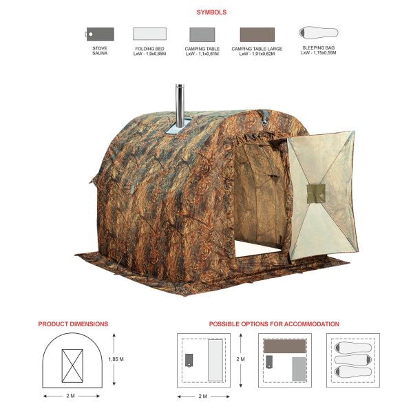 PF Bereg Sauna 2×2 – mobilt saunatelt