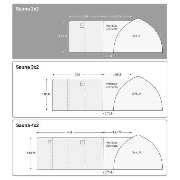 PF Bereg Sauna 2×2 – mobilt saunatelt