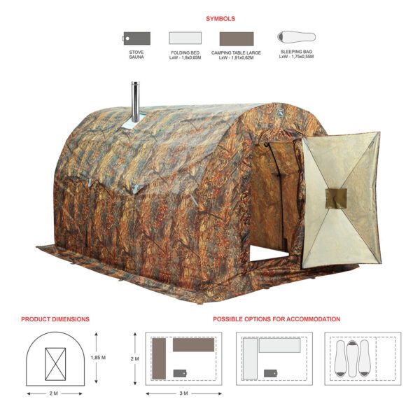 PF Bereg Sauna 3×2 – mobilt saunatelt