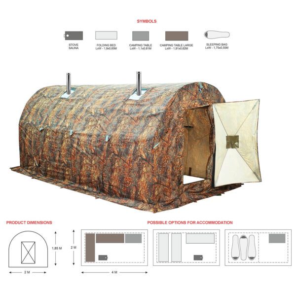 PF Bereg Sauna 4×2 – stort mobilt saunatelt